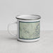 Left View Custom Big Bend National Park Map Enamel Mug in Woodblock