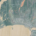 Bigfork Montana Map Print in Afternoon Style Zoomed In Close Up Showing Details
