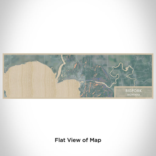 Flat View of Map Custom Bigfork Montana Map Enamel Mug in Afternoon