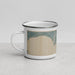 Left View Custom Bigfork Montana Map Enamel Mug in Afternoon