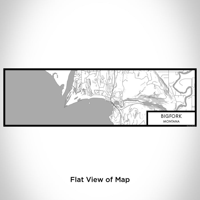 Flat View of Map Custom Bigfork Montana Map Enamel Mug in Classic