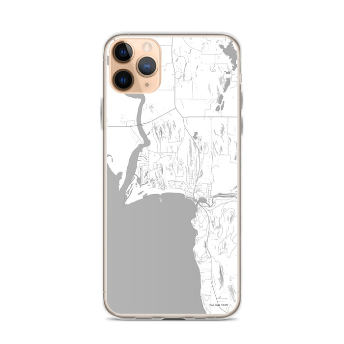 Custom iPhone 11 Pro Max Bigfork Montana Map Phone Case in Classic