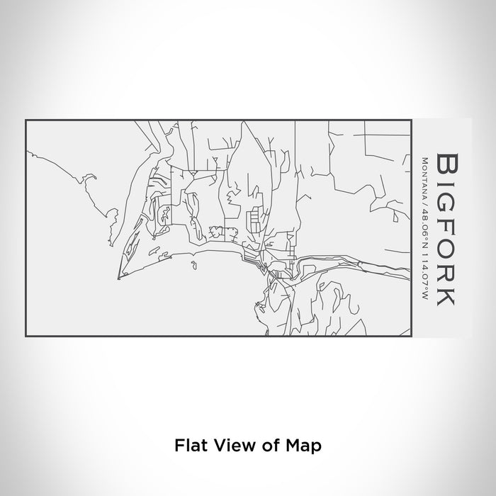 Rendered View of Bigfork Montana Map Engraving on 17oz Stainless Steel Insulated Cola Bottle in White