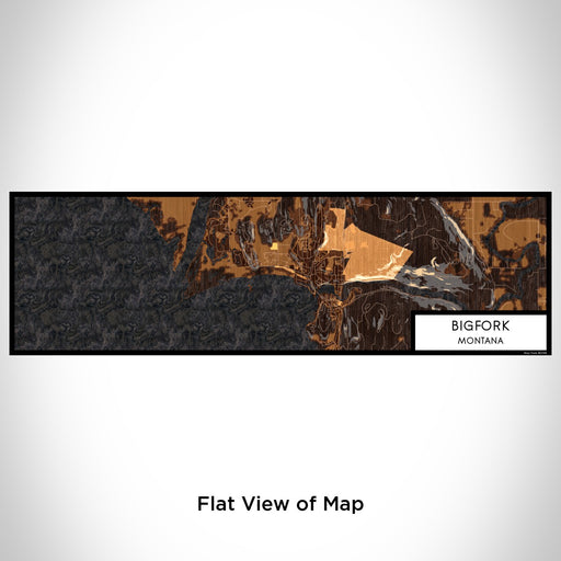 Flat View of Map Custom Bigfork Montana Map Enamel Mug in Ember