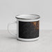 Left View Custom Bigfork Montana Map Enamel Mug in Ember