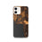 Custom iPhone 12 Bigfork Montana Map Phone Case in Ember