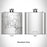 Rendered View of Bigfork Montana Map Engraving on 6oz Stainless Steel Flask