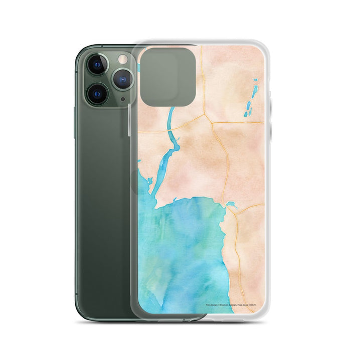 Custom Bigfork Montana Map Phone Case in Watercolor