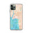 Custom iPhone 11 Pro Bigfork Montana Map Phone Case in Watercolor