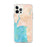 Custom iPhone 12 Pro Max Bigfork Montana Map Phone Case in Watercolor