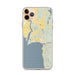 Custom iPhone 11 Pro Max Bigfork Montana Map Phone Case in Woodblock