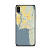 Custom iPhone XS Max Bigfork Montana Map Phone Case in Woodblock
