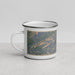 Left View Custom Bighorn Mountains Wyoming Map Enamel Mug in Afternoon