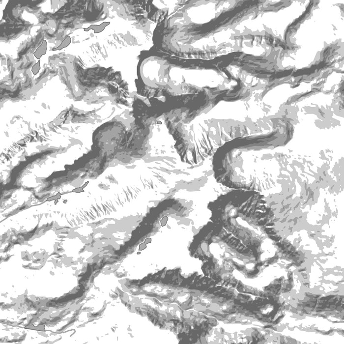 Bighorn Mountains Wyoming Map Print in Classic Style Zoomed In Close Up Showing Details