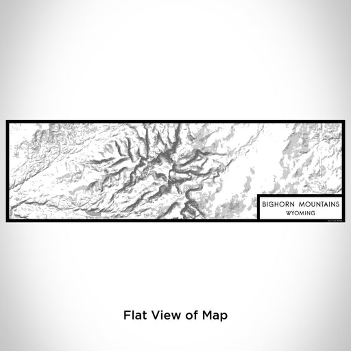 Flat View of Map Custom Bighorn Mountains Wyoming Map Enamel Mug in Classic