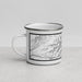 Left View Custom Bighorn Mountains Wyoming Map Enamel Mug in Classic