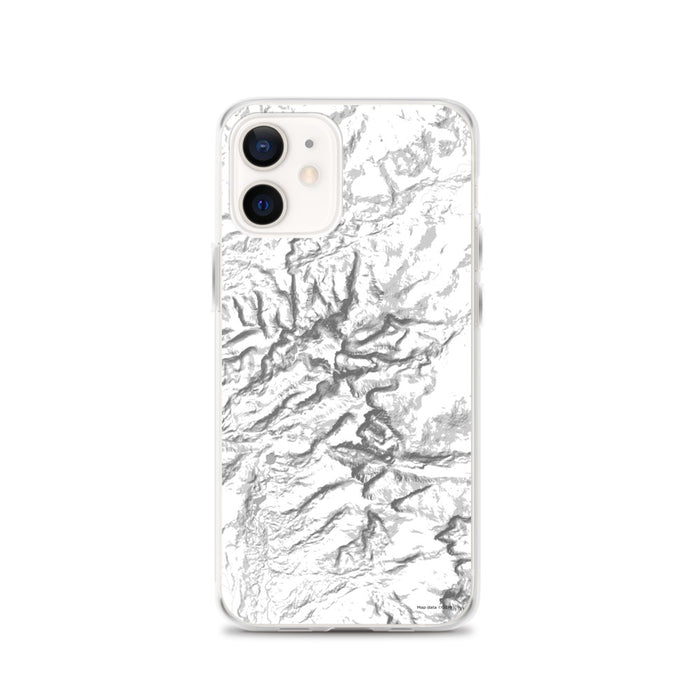 Custom Bighorn Mountains Wyoming Map iPhone 12 Phone Case in Classic