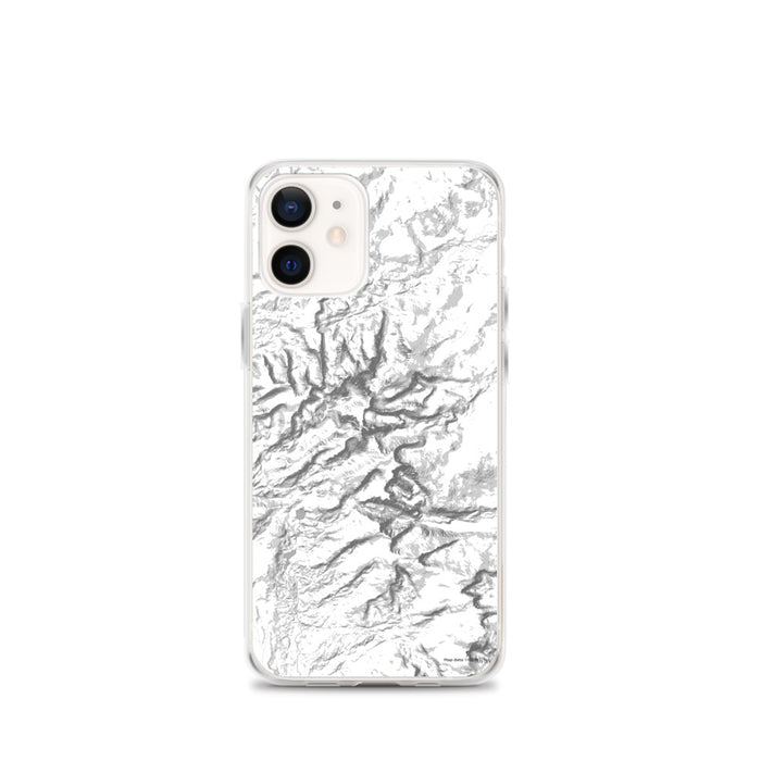 Custom Bighorn Mountains Wyoming Map iPhone 12 mini Phone Case in Classic