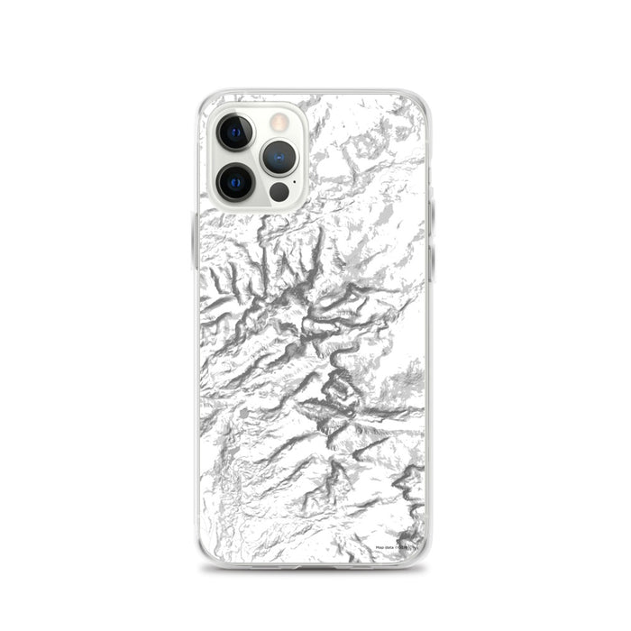 Custom Bighorn Mountains Wyoming Map iPhone 12 Pro Phone Case in Classic