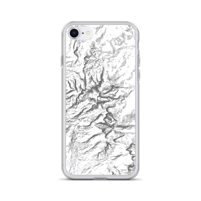 Custom Bighorn Mountains Wyoming Map iPhone SE Phone Case in Classic