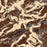 Bighorn Mountains Wyoming Map Print in Ember Style Zoomed In Close Up Showing Details