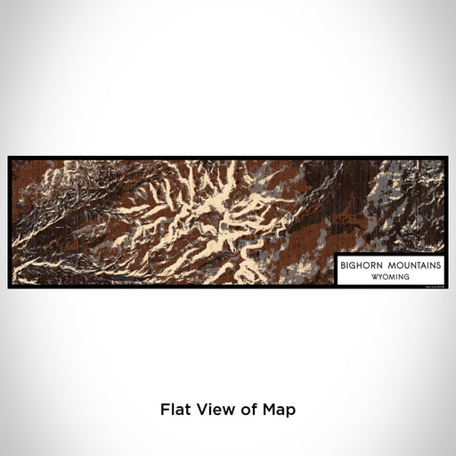Flat View of Map Custom Bighorn Mountains Wyoming Map Enamel Mug in Ember