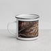 Left View Custom Bighorn Mountains Wyoming Map Enamel Mug in Ember