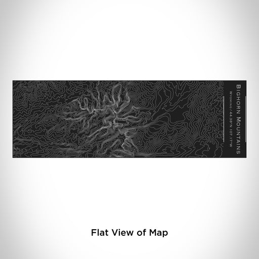 Rendered View of Bighorn Mountains Wyoming Map Engraving on 10oz Stainless Steel Insulated Cup with Sliding Lid in Black
