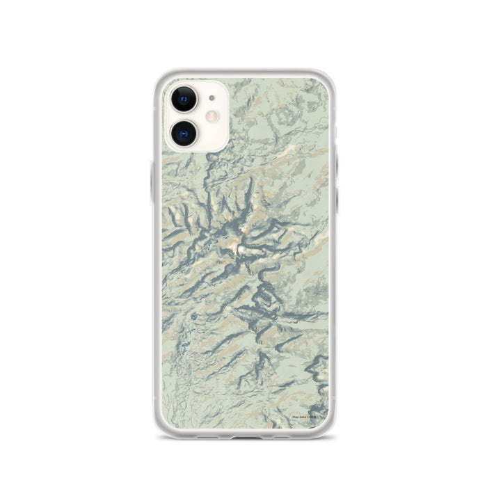 Custom Bighorn Mountains Wyoming Map Phone Case in Woodblock