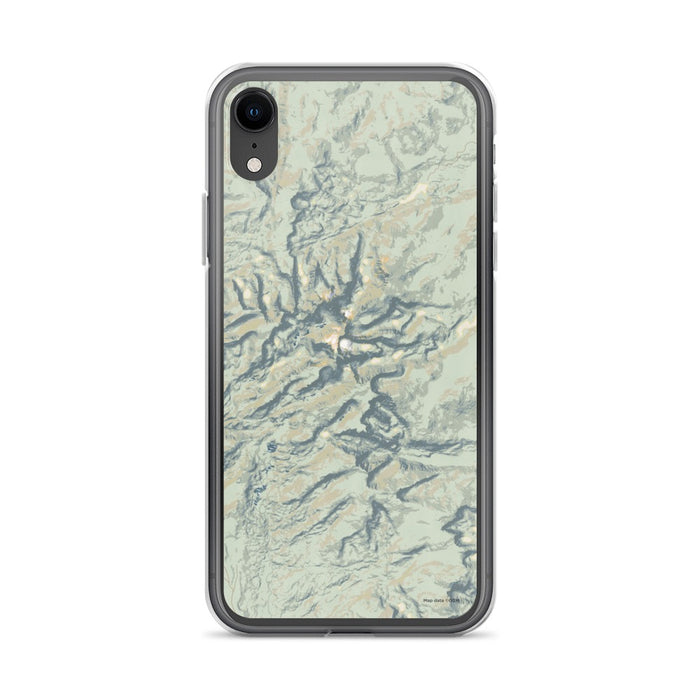 Custom Bighorn Mountains Wyoming Map Phone Case in Woodblock