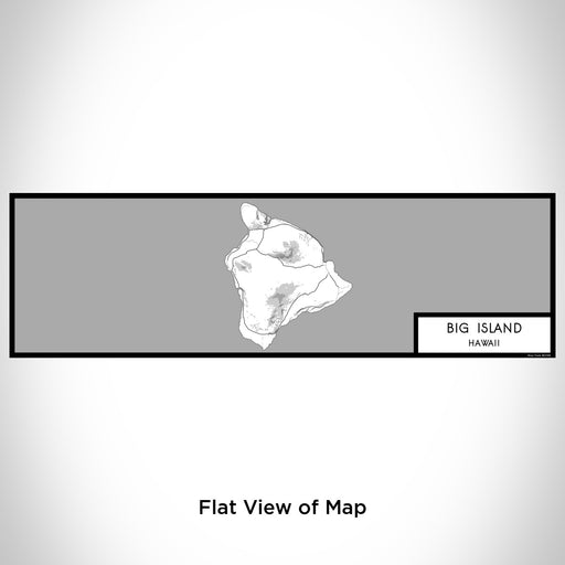 Flat View of Map Custom Big Island Hawaii Map Enamel Mug in Classic