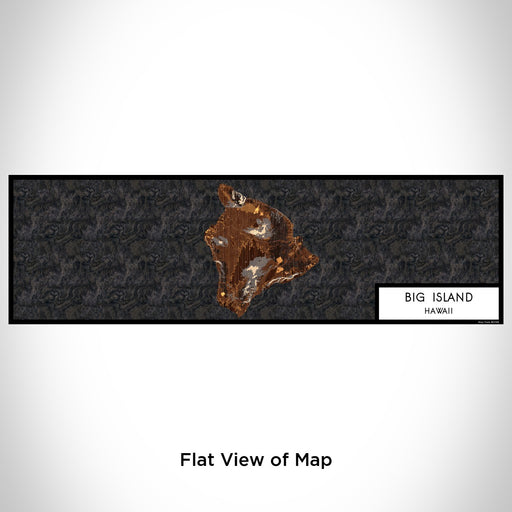 Flat View of Map Custom Big Island Hawaii Map Enamel Mug in Ember