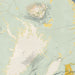 Big Island Hawaii Map Print in Woodblock Style Zoomed In Close Up Showing Details