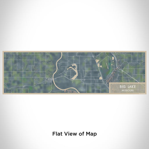 Flat View of Map Custom Big Lake Missouri Map Enamel Mug in Afternoon
