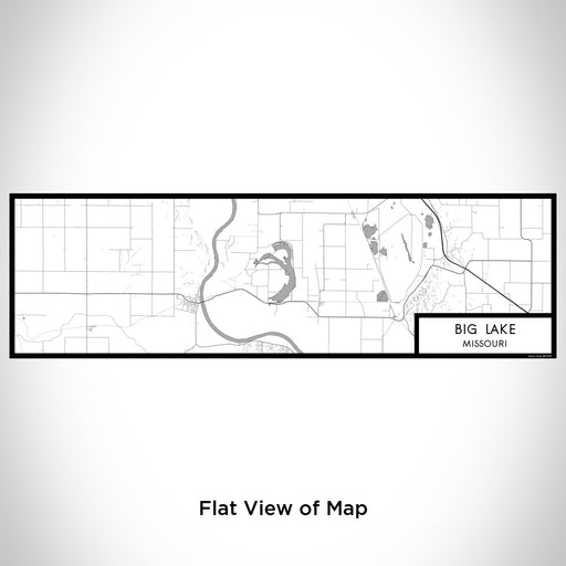 Flat View of Map Custom Big Lake Missouri Map Enamel Mug in Classic