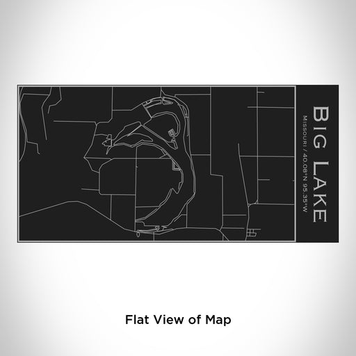 Rendered View of Big Lake Missouri Map Engraving on 17oz Stainless Steel Insulated Cola Bottle in Black