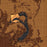 Big Lake Missouri Map Print in Ember Style Zoomed In Close Up Showing Details