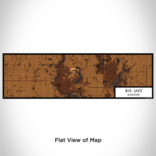 Flat View of Map Custom Big Lake Missouri Map Enamel Mug in Ember