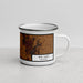 Right View Custom Big Lake Missouri Map Enamel Mug in Ember