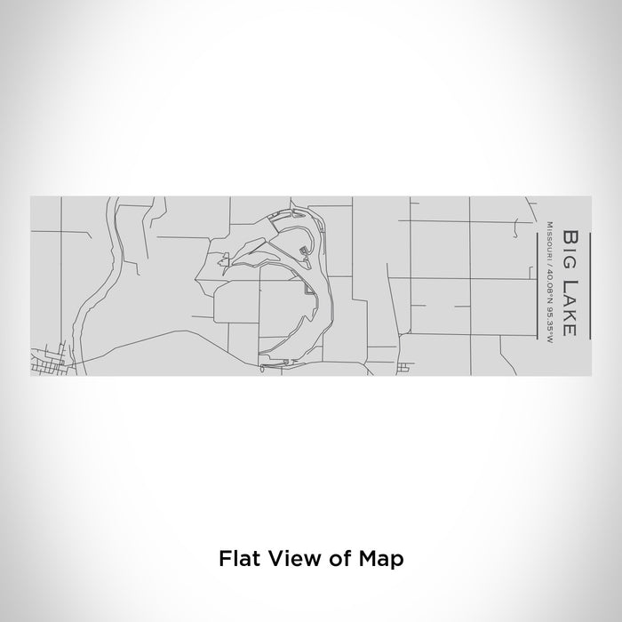 Rendered View of Big Lake Missouri Map Engraving on 10oz Stainless Steel Insulated Cup with Sipping Lid