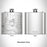 Rendered View of Big Lake Missouri Map Engraving on 6oz Stainless Steel Flask