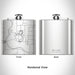 Rendered View of Big Lake Missouri Map Engraving on 6oz Stainless Steel Flask