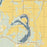 Big Lake Missouri Map Print in Woodblock Style Zoomed In Close Up Showing Details