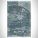 Big Piney Wyoming Map Print Portrait Orientation in Afternoon Style With Shaded Background