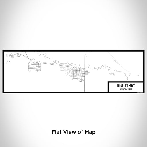 Flat View of Map Custom Big Piney Wyoming Map Enamel Mug in Classic