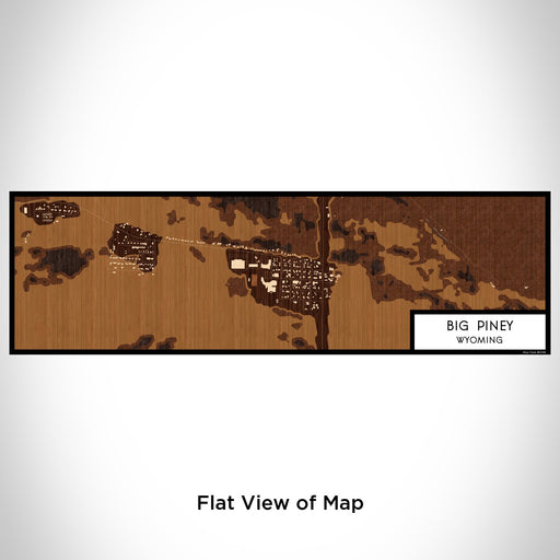 Flat View of Map Custom Big Piney Wyoming Map Enamel Mug in Ember