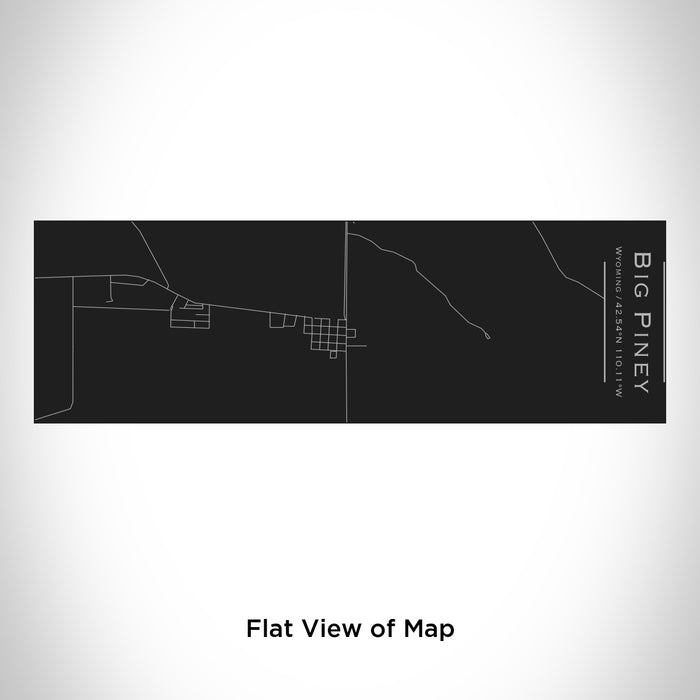 Rendered View of Big Piney Wyoming Map Engraving on 10oz Stainless Steel Insulated Cup with Sliding Lid in Black