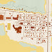 Big Piney Wyoming Map Print in Woodblock Style Zoomed In Close Up Showing Details