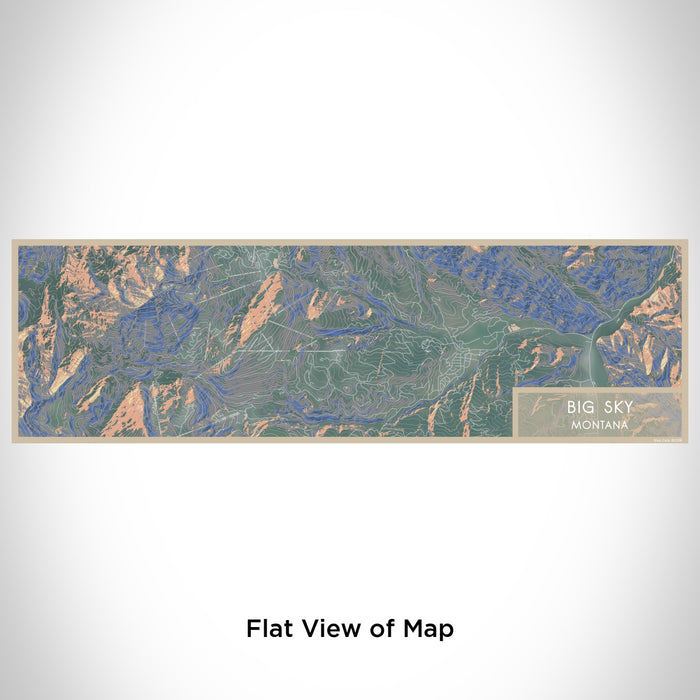 Flat View of Map Custom Big Sky Montana Map Enamel Mug in Afternoon