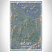 Big Sky Montana Map Print Portrait Orientation in Afternoon Style With Shaded Background